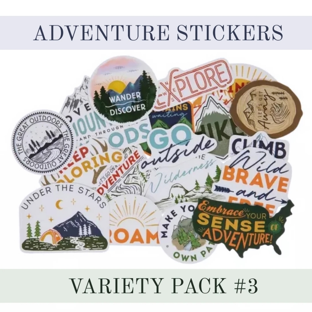 Adventure Stickers - Pack of 6, Variety #3